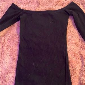 Hollister Off The Shoulder Black Long Sleeve